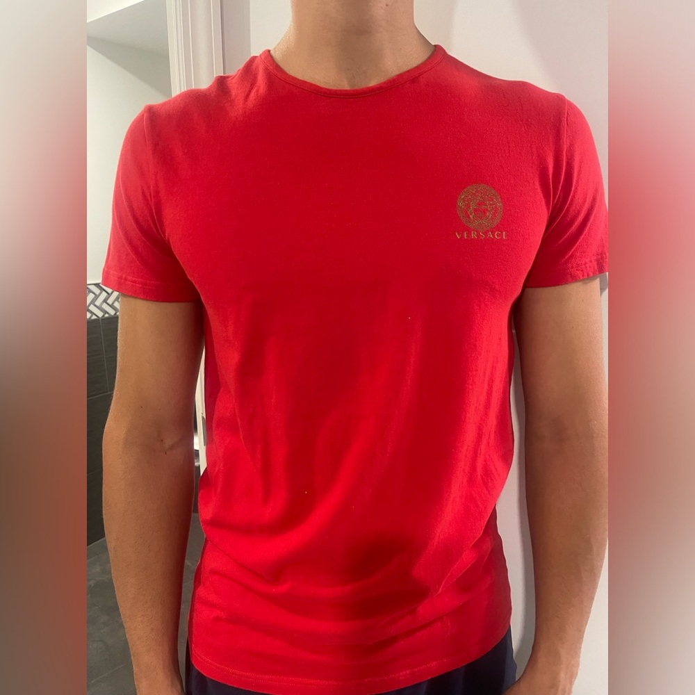 Red and gold Versace tee